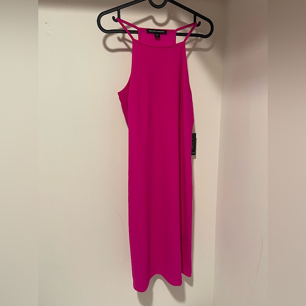 Boston Proper Elegant Pink Sleeveless Dress Size S NWT